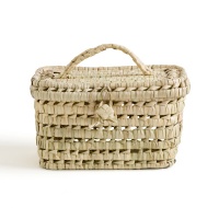 Корзина Из пальмовых листьев Д25 см Ghada единый размер бежевый LA REDOUTE INTERIEURS  фото, kupilegko.ru